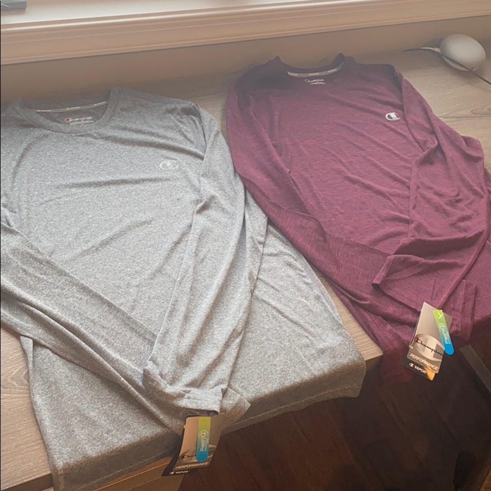 Champion performance vapor long sleeve shirts